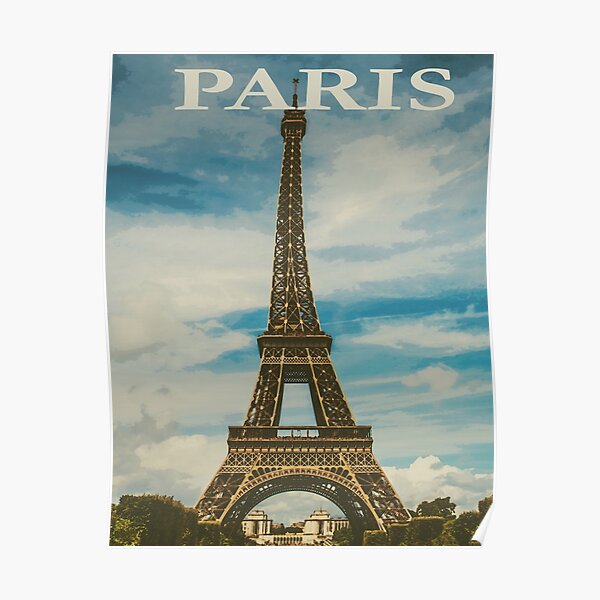 Paris – Travel Vintage Poster Poster by adaba