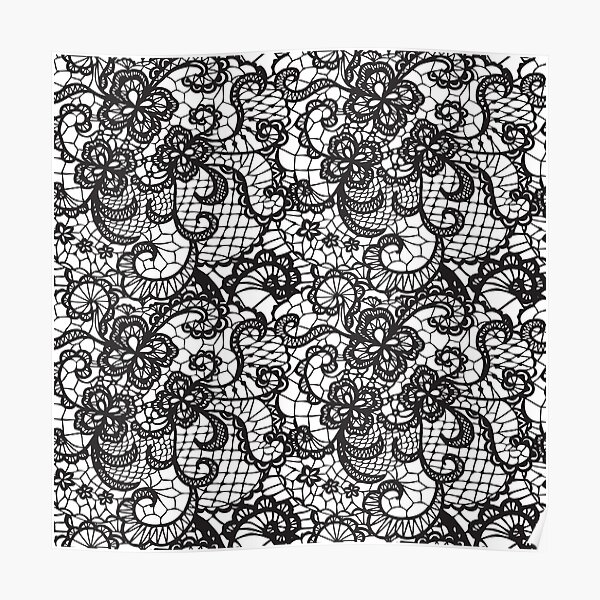 Floral Lace  pattern  Poster