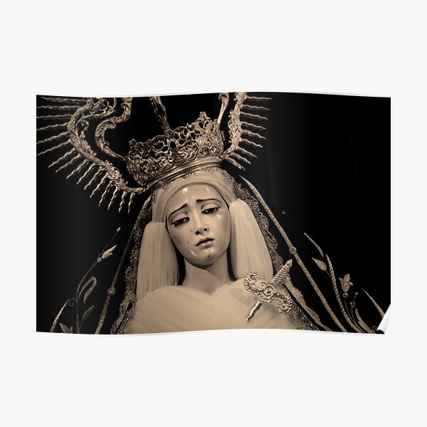 Madonna, Mother of Jesus Christ, written with the heart Poster