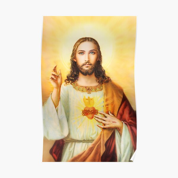 Jesus is the light, sacred heart of Jesus Poster by adaba