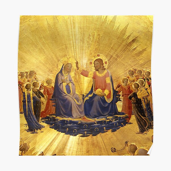 Coronation of the Virgin (part of)- Beato Angelico, Fra’ Angelico Poster by adaba
