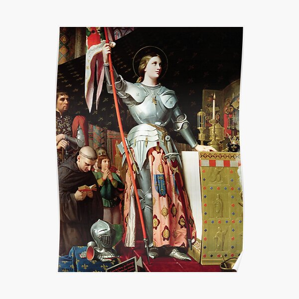 Joan of Arc at the Coronation of Charles VII Painting Poster by adaba