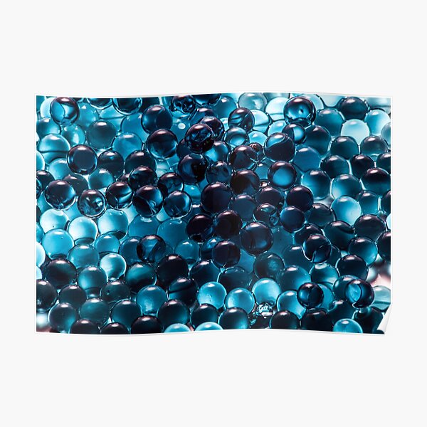 Teal & Blue abstract Balls spheres Poster by adaba