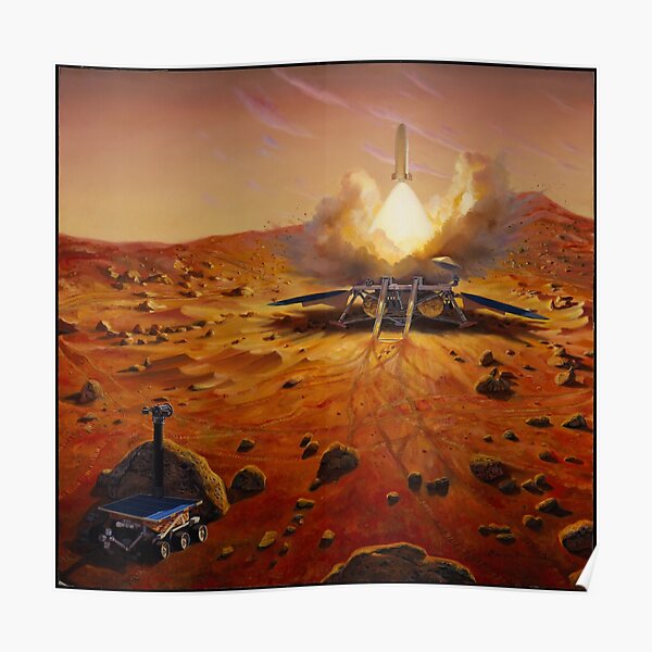 Launching Samples Home from Mars (illustration) Poster by adaba