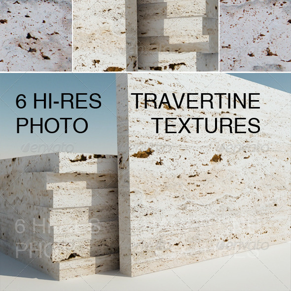 six Travertine Textures