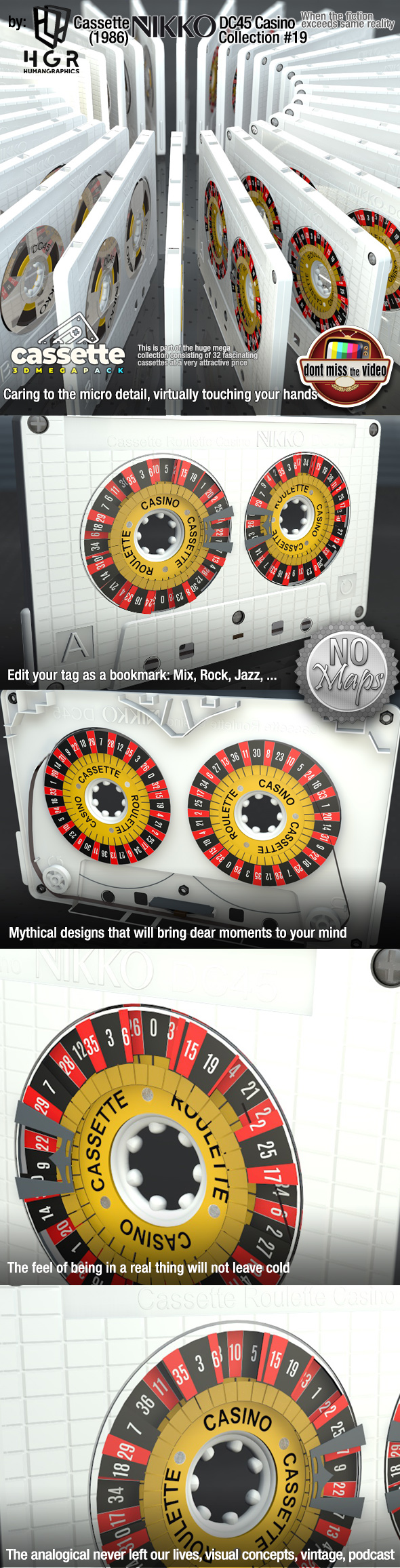 Cassette Roulette Casino Nikko DC45 (1986) collection #19