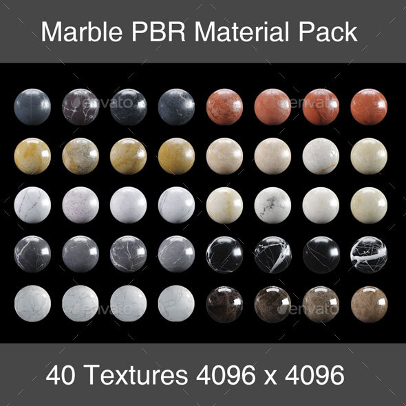 forty Marble Textures Substance Pack PBR 4K Texture