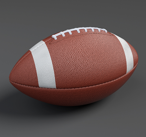 American Football Ball Small-poly 3D Design