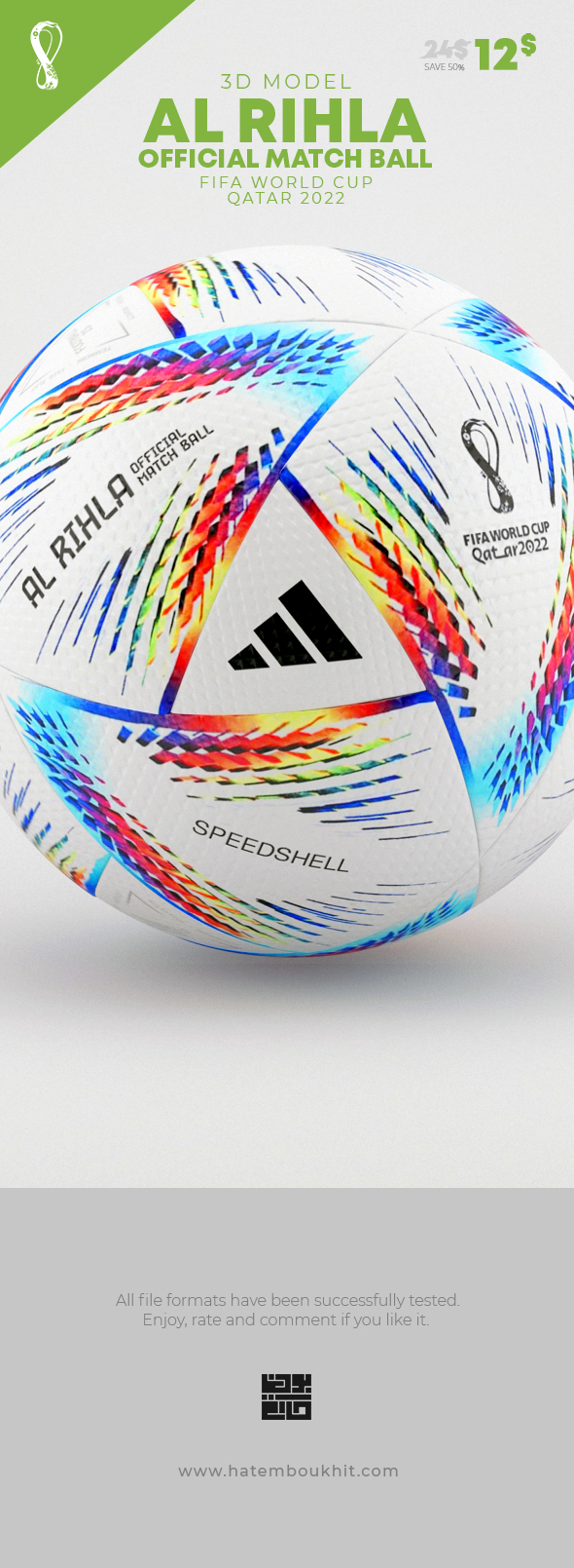 Al Rihla Official Environment Cup Ball Qatar 2022 3D Product