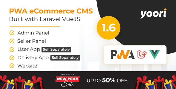 YOORI – Laravel Vue Multi-Vendor PWA eCommerce CMS