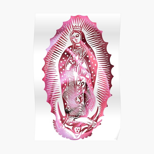 Rose Virgin of Guadalupe Poster by adaba