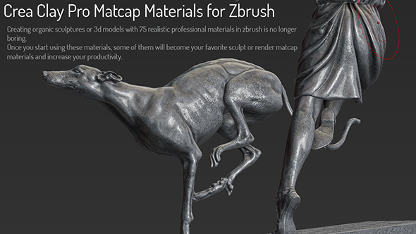 Crea Clay Pro Matcap Components for Zbrush