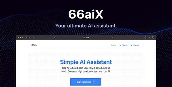 66aix – Best AI Text & Visuals Generator (SAAS)