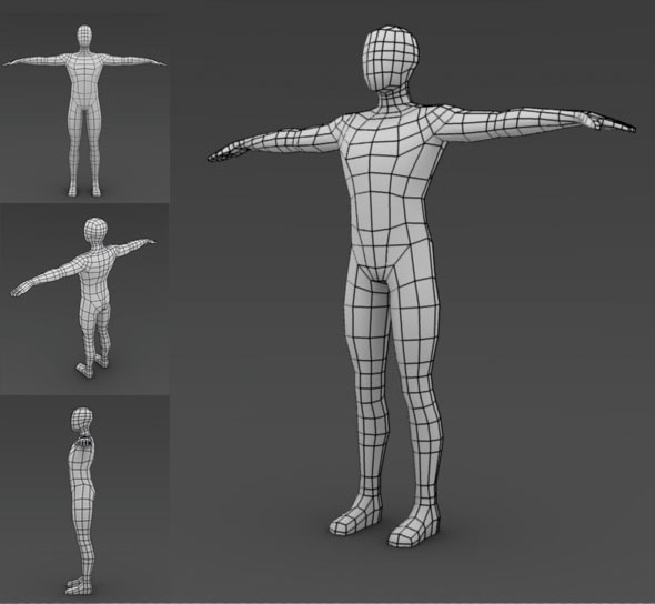 Reduced poly Base mesh (Male)