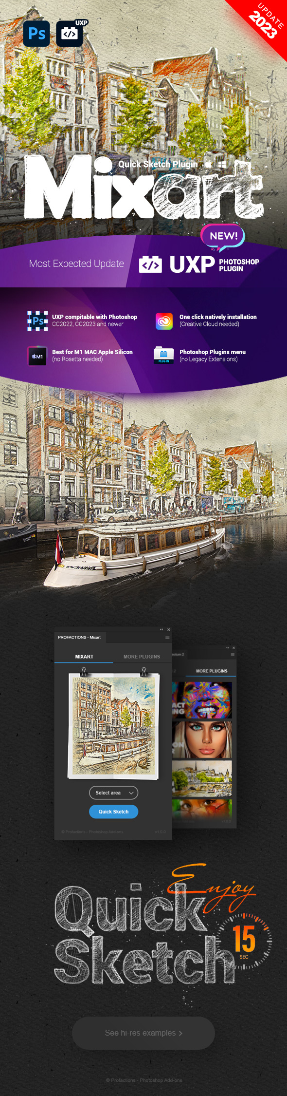 Quick Sketch – Mixart – UXP Photoshop Plugin