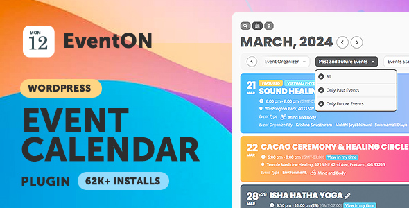 EventON – WordPress Virtual Event Calendar Plugin