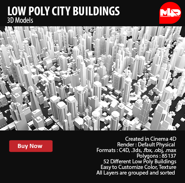 Low Poly City Buildings