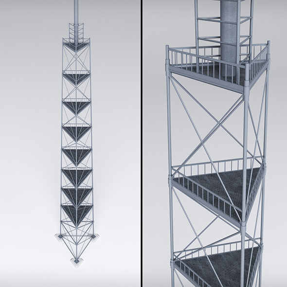 Scaffolding radio tower power