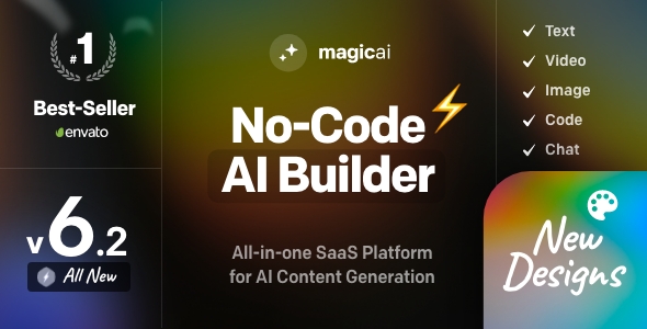 MagicAI – OpenAI Content, Text, Image, Video, Chat, Voice, and Code Generator as SaaS