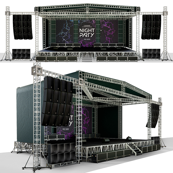 3D Concert Sound Design Stage Set v.1
